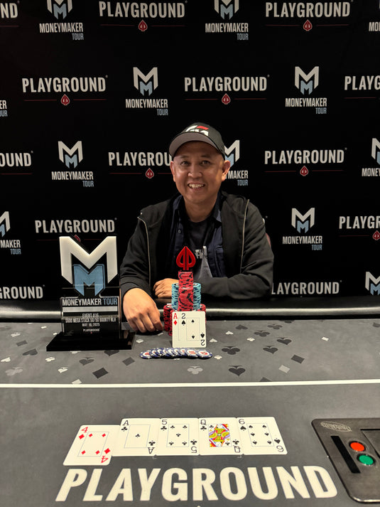 Archimedes Arenas ($11,270) Wins Event #16 $600 Moneymaker Mega Stack  50/50 Bounty NLH (Re-Entry)