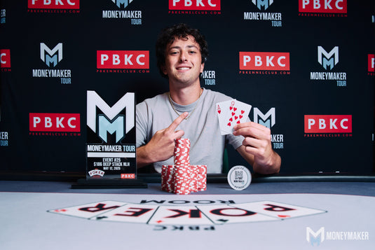 Bennett Reeves ($2,434)  Winning $186 Moneymaker Deep Stack NLH (Re-Entry) in a two way chop